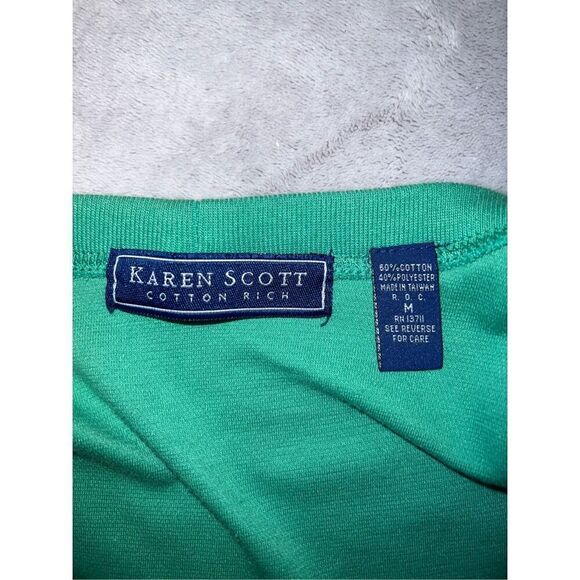 Women’s Cardigan Green Sweater Button Down Medium - Picture 6 of 7